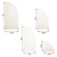 Set of 4 Matte Ivory Spandex Half Moon Chiara Backdrop Stand Covers, Custom Fitted Wedding Arch Covers - 2.5ft,5ft,6ft,7ft