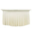 Spandex Round 5ft Table Skirt Ivory with Wavy Skirt-Like Effect Stylish Table Cover