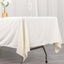 Scuba Rectangular 60"x102" Tablecloth Ivory - Wrinkle Free & Stain Resistant Table Cover