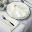 5 Pack Taffeta 20"x20" Napkins Ivory - Accordion Crinkle Dinner Napkins