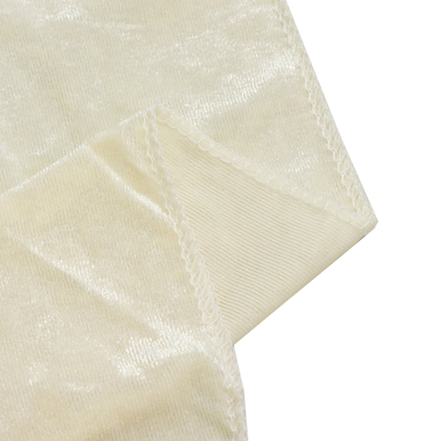 Ivory Crushed Velvet Backdrop Curtain â€“ 8ft x 8ft Event Drape with Rod Pocket, Privacy Panel for Photo Booths & Events