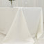 Fire Retardant Premium Polyester 90"x132" Rectangular Tablecloth Ivory - High-Performance Seamless Table Cover