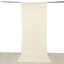Ivory 4-Way Stretch Spandex Event Curtain Drapes, Wrinkle Free Backdrop Event Panel with Rod Pockets - 5ftx14ft