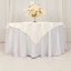 Cotton Blend 54"x54" Table Overlay Square Tablecloth Ivory - Wrinkle-Resistant Table Topper
