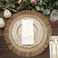 4-Pack Placemats Fringe Edge Design Natural Jute Round - Rustic Boho Chic Burlap Table Decor 16"