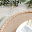4-Pack Placemats Braided Edge Design Natural Burlap Jute Round - Rustic Farmhouse Style with Trim 15"
