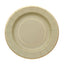 25-Pack Paper 10" Round Dinner Plates in Khaki Sunray Design with Gold Rim - Disposable Heavy Duty 350GSM Party Plates