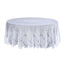 Lace 108" Round Tablecloth White - Premium Design for Formal Table Settings