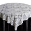Lace 90"x90" Table Overlay Square Tablecloth Ivory - Classic Table Cover