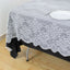 Lace 60"x108" Rectangular Oblong Tablecloth White - Premium Finish for Versatile Table Settings