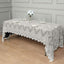 Lace 60"x120" Rectangle Tablecloth Ivory - Vintage Lace Design with Scalloped Frill Edges