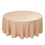 Lamour Satin 108" Round Tablecloth Nude - Durable & Silk-Like Table Cover