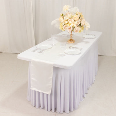 Lamour Satin 12’’x108’’ Table Runner Ivory - Smooth & Lustrous Finish - Runners