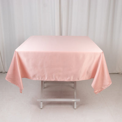 Lamour Satin 54’’x54’’ Square Tablecloth Dusty Rose - Durable & Silk-Like Table Cover - Tablecloths
