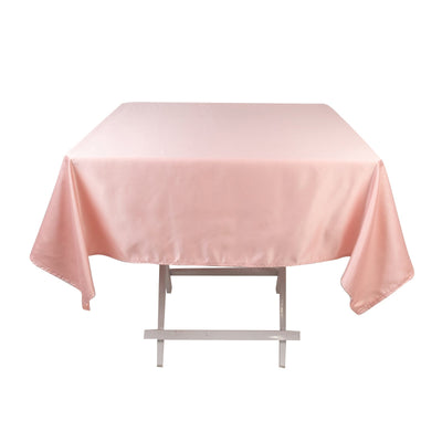 Lamour Satin 54’’x54’’ Square Tablecloth Dusty Rose - Durable & Silk-Like Table Cover - Tablecloths