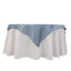 Lamour Satin 54"x54" Table Overlay Square Tablecloth Dusty Blue - Durable & Silk-Like Table Cover