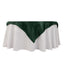 Lamour Satin 54"x54" Table Overlay Square Tablecloth Hunter Emerald - Durable & Silk-Like Table Cover