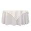 Lamour Satin 54"x54" Table Overlay Square Tablecloth Ivory - Durable & Silk-Like Table Cover
