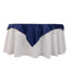 Lamour Satin 54"x54" Table Overlay Square Tablecloth Navy Blue - Durable & Silk-Like Table Cover