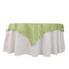 Lamour Satin 54"x54" Table Overlay Square Tablecloth Sage Green - Durable & Silk-Like Table Cover