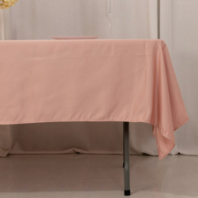 Lamour Satin 60’’x102’’ Rectangle Tablecloth Dusty Rose - Durable & Silky Soft Feel Table Cover - Tablecloths