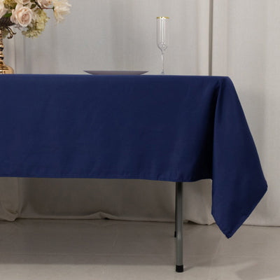 Lamour Satin 60’’x102’’ Rectangle Tablecloth Navy Blue - Durable & Silky Soft Feel Table Cover - Tablecloths