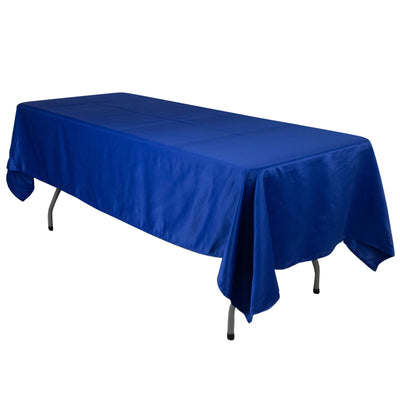 Lamour Satin 60’’x102’’ Rectangle Tablecloth Royal Blue - Durable & Silky Soft Feel Table Cover - Tablecloths