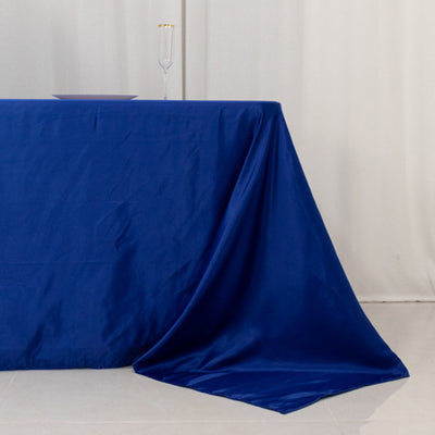 Lamour Satin 90’’x156’’ Rectangle Tablecloth Royal Blue - Luxurious Soft Seamless Table Cover - Tablecloths