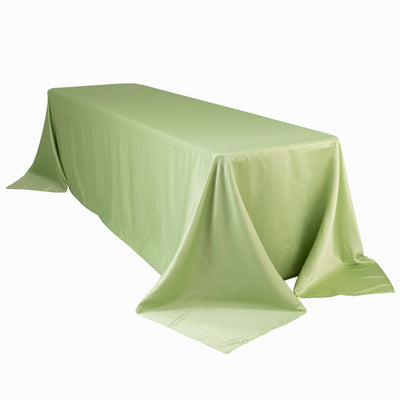 Lamour Satin 90’’x156’’ Rectangle Tablecloth Sage Green - Luxurious Soft Seamless Table Cover - Tablecloths