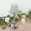 2 Pack Crystal Beaded Candle Holders â€“ 12" Tall Silver Metal Centerpieces with Lamp-Inspired Shade for Tables & Events