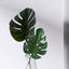6 Stems Assorted Green Artificial Silk Tropical Monstera Leaf Plants