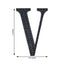 Decorative Rhinestone Alphabet "V" Letter Stickers, Glitter Adhesive Craft Letters Black DIY Sparkle Embellishments 6"