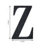 Decorative Rhinestone Alphabet "Z" Letter Stickers, Glitter Adhesive Craft Letters Black DIY Sparkle Embellishments 8"