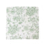 5 Pack Polyester 20"x20" Dinner Napkins White with Dusty Sage Green French Toile Pattern - Reusable Floral Cloth Napkins