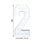 Giant LED Marquee Light Up Number "2", White 4ft Pre-Cut Foam Board with 10 Warm White Battery Operated LEDs, Glue Gun and Sticks