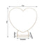 7ft Heavy Duty Gold Metal Heart Shape Photo Backdrop Stand, Wedding Arch Floral Balloon Frame with Sturdy Rectangular Base