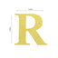 4 Pack 5" Metallic Gold Alphabet Stickers Banner, Customizable Stick on Gold Letters - R