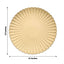6-Pack Plastic Round Charger Plates 13" in Gold with Scalloped Shell Pattern, Coastal Inspired Disposable Charger Tableware