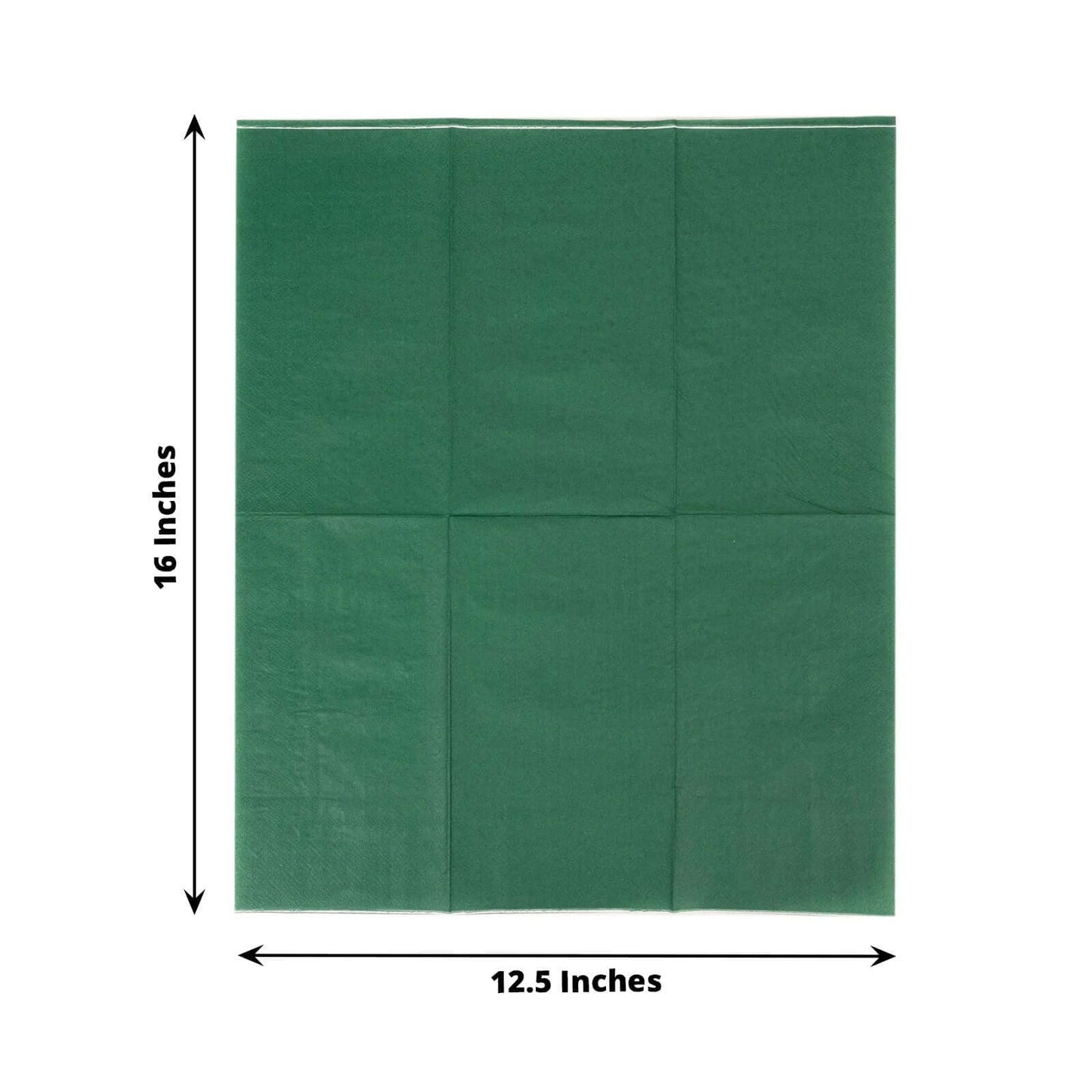 50-Pack Paper Napkins Hunter Emerald Green - Soft Disposable 2-Ply Dinner Napkins for Weddings