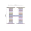 4 Pack 5" Iridescent Alphabet Stickers Banner, Customizable Stick on Letters - H