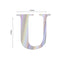 4 Pack 5" Iridescent Alphabet Stickers Banner, Customizable Stick on Letters - U