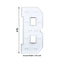 Giant LED Marquee Light Up Letter "B", White 4ft Pre-Cut Foam Board with 10 Warm White Battery Operated LEDs, Glue Gun and Sticks
