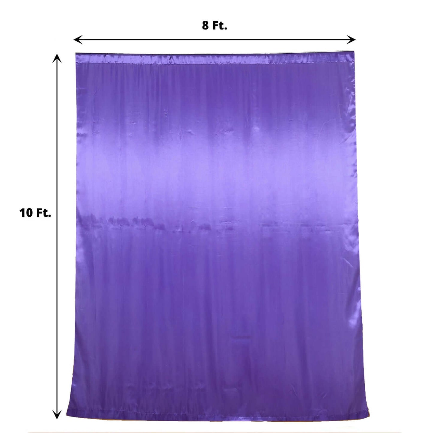 8ftx10ft Purple Satin Event Curtain Drapes, Backdrop Event Panel