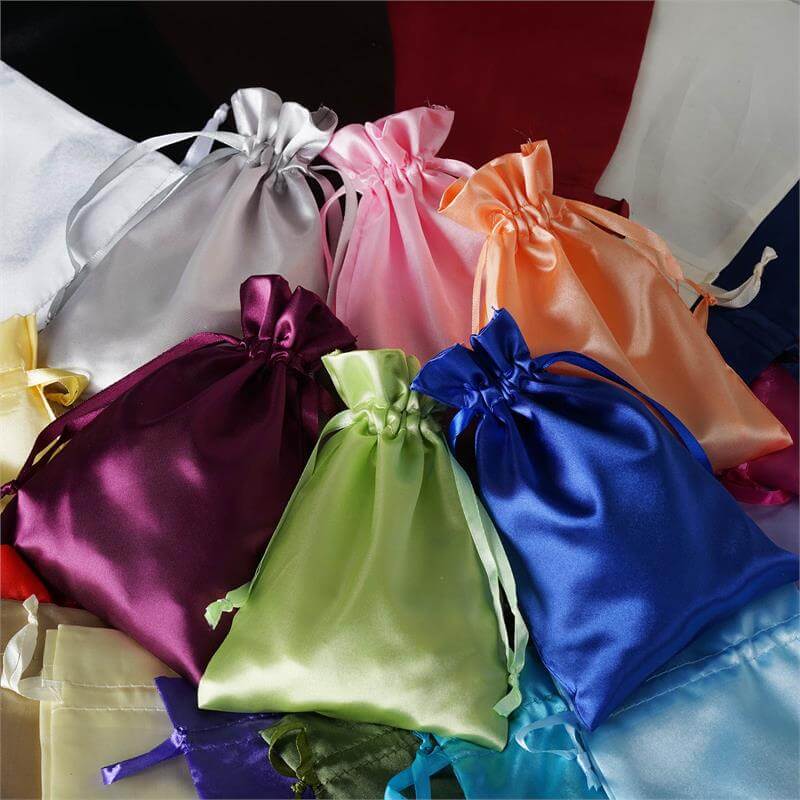 12 Pack 3"x4" Gold Satin Drawstring Pouch Wedding Party Favor Gift Bags