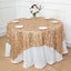 Sequin 72"x72" Table Overlay Square Tablecloth Matte Champagne - Big Payette Table Cover