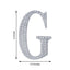 Decorative Rhinestone Alphabet "G" Letter Stickers, Glitter Adhesive Craft Letters Silver DIY Sparkle Embellishments 6"