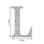 Decorative Rhinestone Alphabet "L" Letter Stickers, Glitter Adhesive Craft Letters Silver DIY Sparkle Embellishments 8"