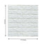 10 Pack White foam Brick Peel And Stick 3D Wall Tile Panels - Covers 58sq.ft