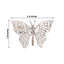 4 Pack Silver Metal Butterfly Napkin Rings, Decorative Laser Cut Cloth Napkin Holders