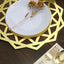 6-Pack Disposable Table Placemats in Metallic Gold Laser Cut Geometric Star Design - 700GSM Cardboard Placemats for Glamorous Table Settings 13"